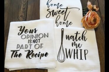 Gourmet Flour Sack Tea Towels - FREE CUT FILES