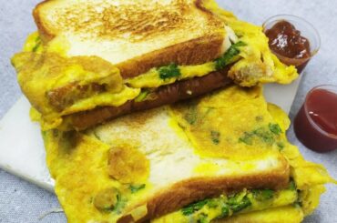 One Pan Egg Toast|Korean Style French Toast Omelette | Breakfast Egg Recipes