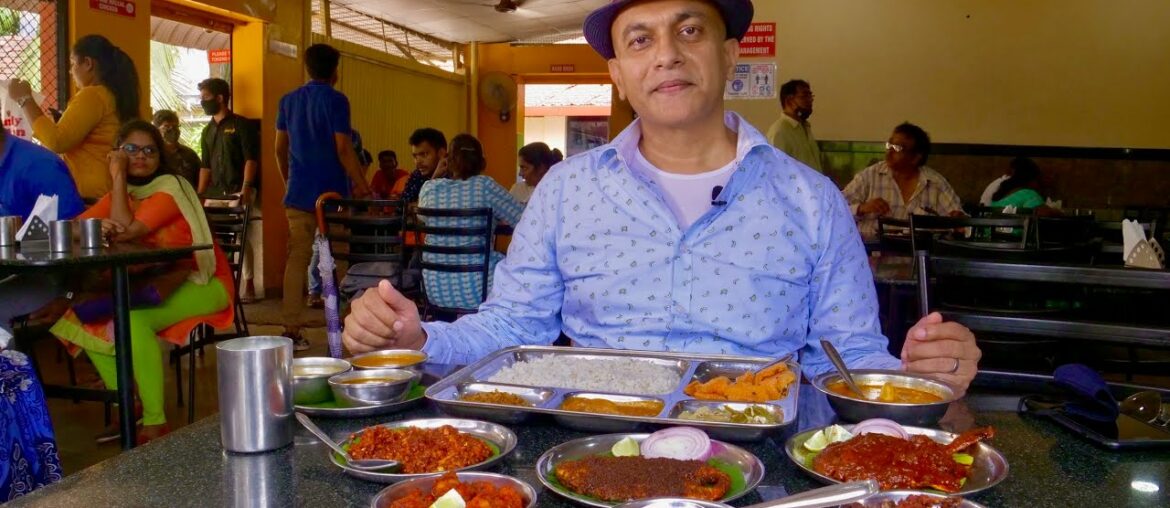 Lunch At Mangalore’s Most Popular SEAFOOD Restaurant, MACHALI | Crab Ghee Roast Prawn Fry Fish Curry