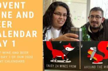 Costco Advent Beer and Wine calendar tasting day 1/ German beer France Merlot wine.
