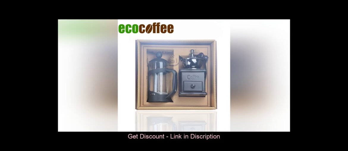 Best Seller  Ecocoffee Coffeeware Set 350ml French Press Manual Coffee Grinder DIY Household Coffee