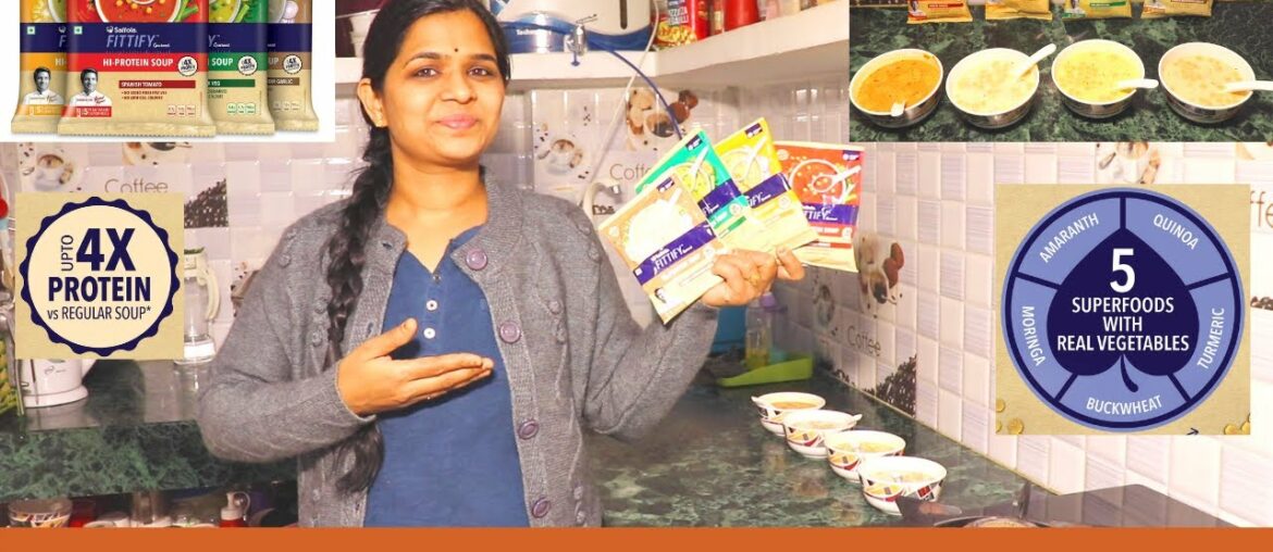 Saffola FITTIFY Gourmet HI Protein Soup | Review in Hindi | Indian Mom Forever | instant soup review