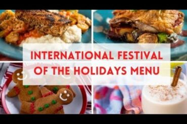 EATING EVERY FOOD AT EPCOT FESTIVAL OF THE HOLIDAYS (SHOWPLACE ,FRANCE AND L'CHAIM)