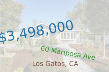 $3,498,000 Los Gatos home for sale on 2020-11-19 (60 Mariposa Ave, CA, 95030)