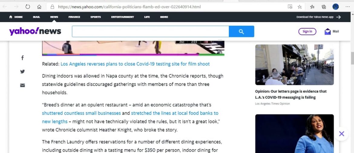 Fine dining at the French Laundry