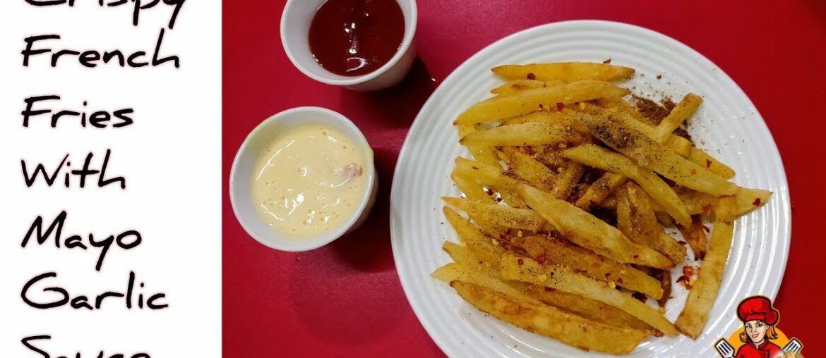 crispy french fries with mayo garlic sauce | sauce recipes | bazaar jesey fries | foodie khan