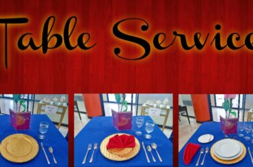 TABLE SERVICE - American, French and Russian Service