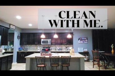 Evening clean with me | Gourmet Kitchen/ Living Room