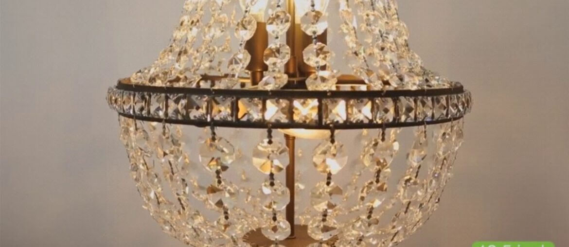 Best 6-Light Crystal Chandelier Pendant Light, 13.5 inch French Empire Ceiling Light Low Price