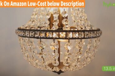 Best 6-Light Crystal Chandelier Pendant Light, 13.5 inch French Empire Ceiling Light Low Price