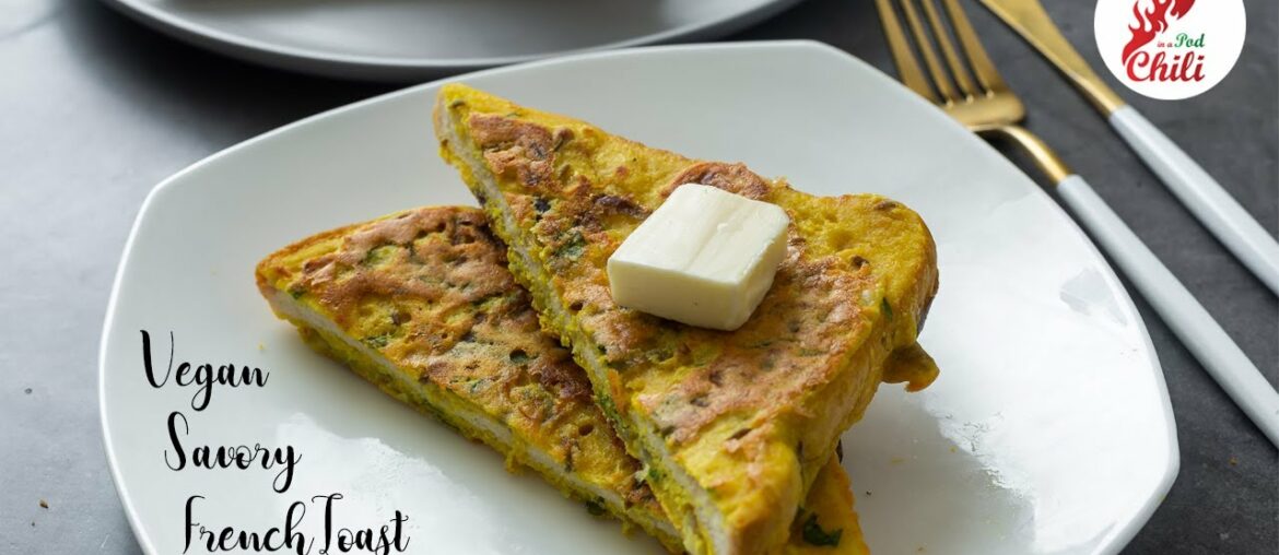 Vegan Savory French toast | French toast without egg | Instant Breakfast recipe | Vegan recipes Vegan Savory French toast | French toast without egg | Instant Breakfast recipe | Vegan recipes