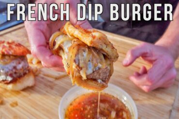 French Dip Burger Recipe | Whiskey Onions | Blackstone Griddle