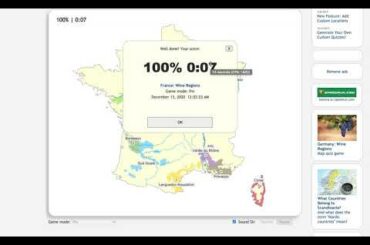 France: Wine Regions in 0:07 (WR) | Seterra Speedrun