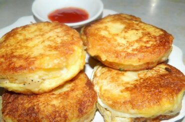 Bread Potato Toast | French Toast Recipe | How to Make Simple French Toast | Homemade French Toast