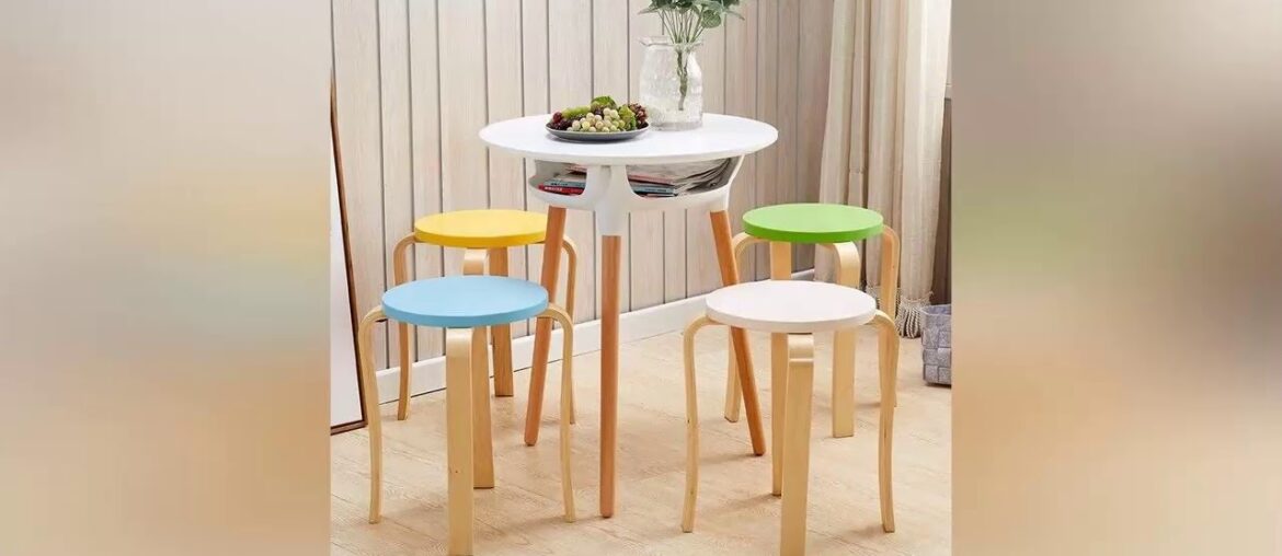 First Impression Modern And Simple Double-Decker Small Round Table