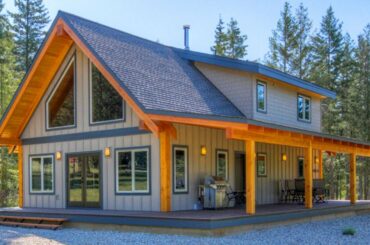 Most Coziest Turtle Valley Timber Frame Log Home by Streamline Design