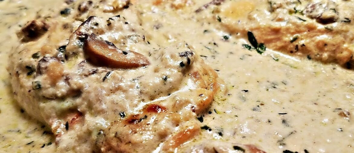 Creamy Garlic Mushroom Chicken Recipe | One Pan Chicken Recipe | Garlic Herb Mushroom Cream Sauce