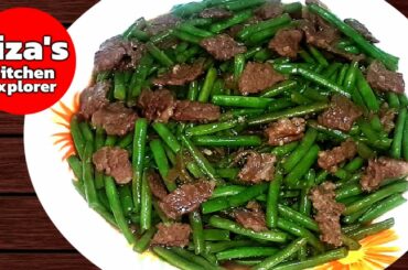 Beef French Green Beans Stir Fry Recipe - Healthy Crunchy Vegetables