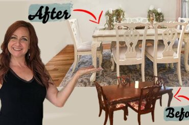 How To Chalk Paint -- *Easy DIY* Dining Table Tutorial (For Beginners)