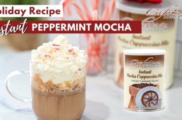 Holiday Recipes: INSTANT Peppermint Mocha Cappuccino | Cafvina Coffee & Tea