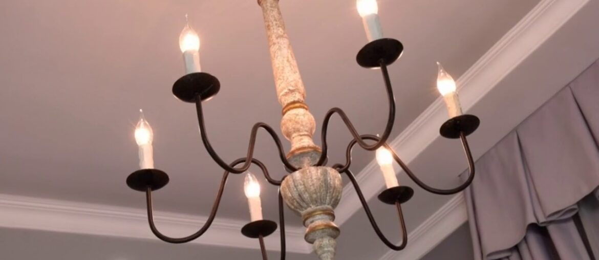 OSAIRUOS Distressed Wood Chandelier Rustic Farmhouse Chandeliers for Dining Room Handmade French Co