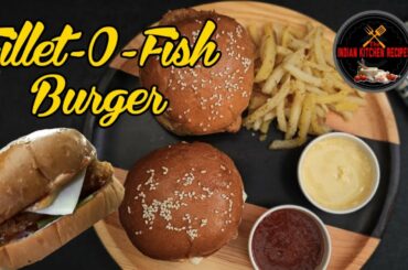 HOW TO MAKE MCDONALD'S FILET-O-FISH BURGER  | Filet O Fish Burger Recipe | Homemade Burger Recipes
