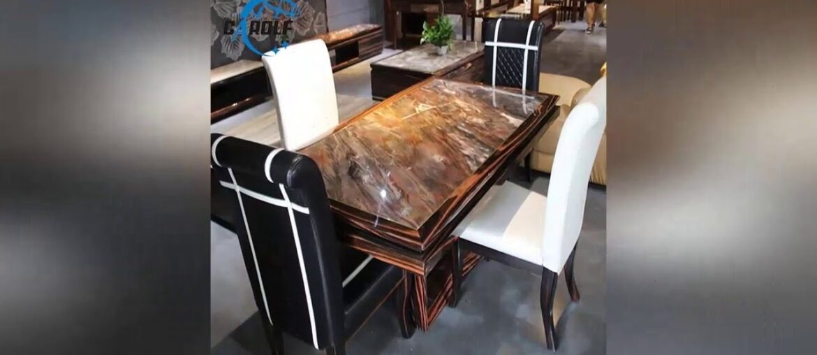Review Top Furniture Modern 4 6 8 Seats Marble Top Solid Wood Dining Table Best Selling In Malaysia