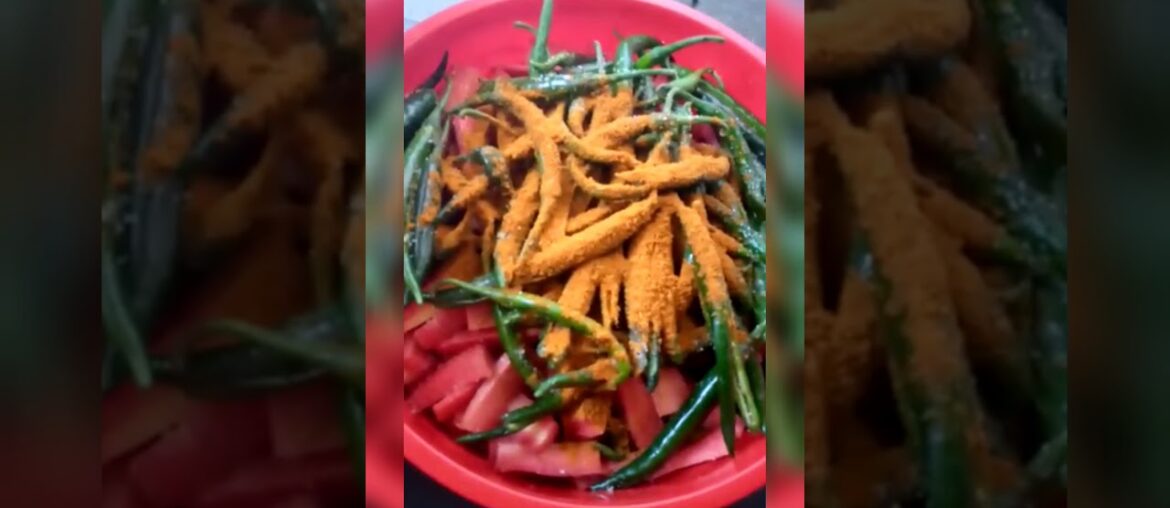 Desi achaar recipe/ fried chicken with French fries