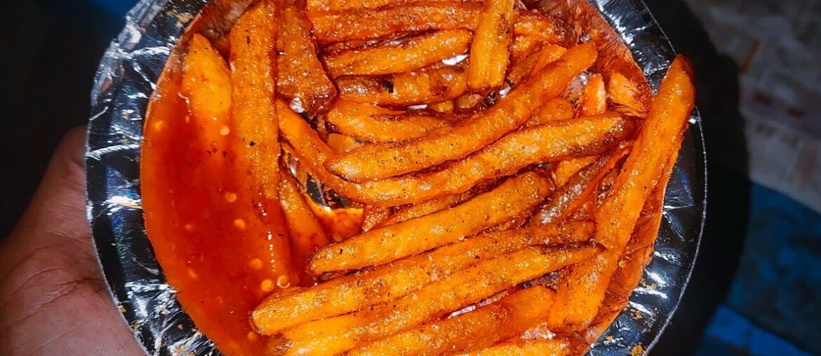 perfect french fries in lucknow | french fries recipe | street food india | finger fry