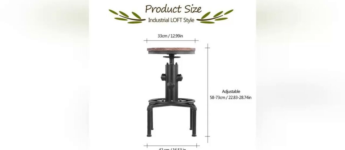 First Impression Ikayaa Metal Industrial Bar Stool Height Adjustable Swivel Pinewood Top Kitchen Di First Impression Ikayaa Metal Industrial Bar Stool Height Adjustable Swivel Pinewood Top Kitchen Di