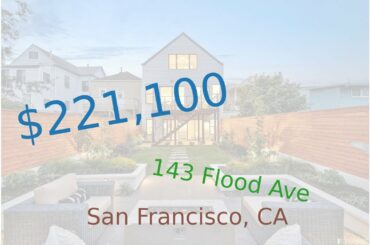$221,100 San Francisco home for sale on 2020-12-17 (143 Flood Ave, CA, 94131)