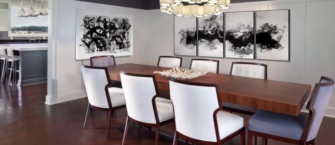 200  Modern dining room  Laconic Dining Area  Black and White Dining Room