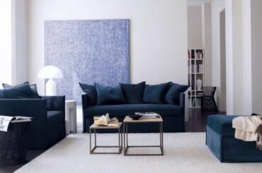 63  Interior Design  Blue sofa    shades of blue in a modern interior