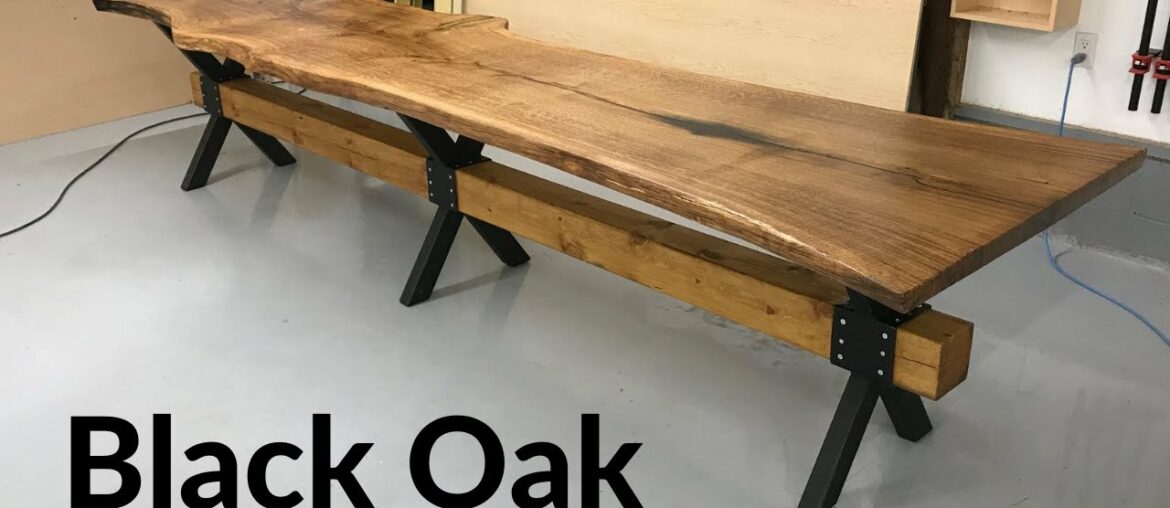 12' Live edge dining table (Black Oak) 12' Live edge dining table (Black Oak)