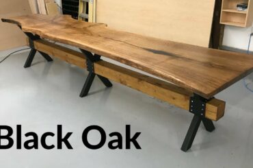 12' Live edge dining table (Black Oak)