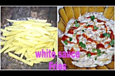 potato fries with white sauce french fries recipe by Punjab food hub vlogs