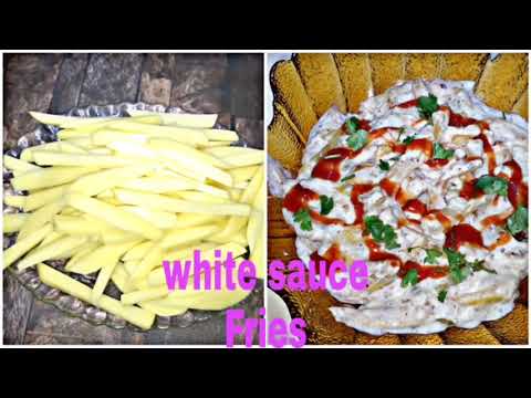 potato fries with white sauce french fries recipe by Punjab food hub vlogs potato fries with white sauce french fries recipe by Punjab food hub vlogs