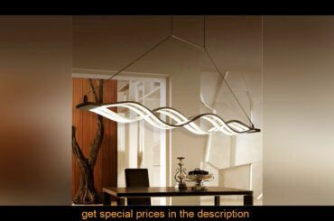 modern LED chandelier lights black White Wavy indoor lighting lamp dining room kitchen dimmable Han