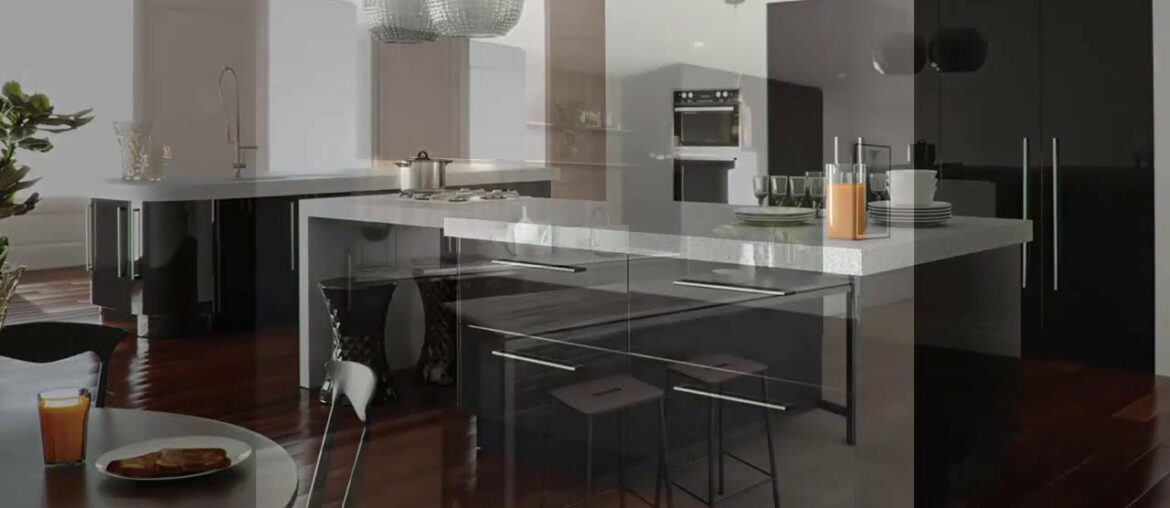 150  Modern kitchen  Dark kitchens and accents in the interior