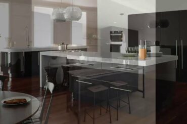 150  Modern kitchen  Dark kitchens and accents in the interior