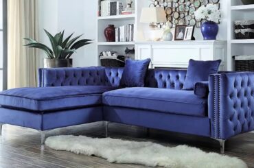 Blue sofa in the interior   Best furniture design