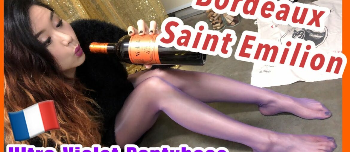 Chateau La Fleur Morange, Mathilde – Saint Emilion, Wine Tasting in Purple Pantyhose / Nylons Chateau La Fleur Morange, Mathilde - Saint Emilion, Wine Tasting in Purple Pantyhose / Nylons