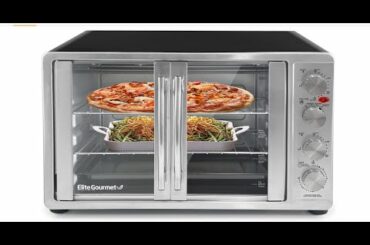 Elite Gourmet ETO-4510M Double French Door Countertop Convection Toaster Oven, Bake Broil - Overview