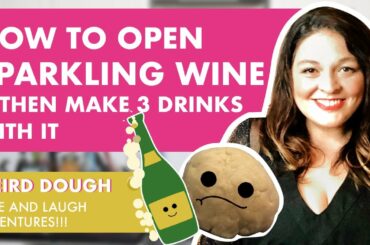 How to Open Champagne, Pour it, then make Cocktails with it! (French 75 Recipe included)