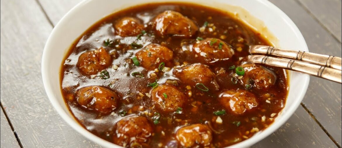 Veg Manchurian Gravy Restaurant Style Vegetable Wet Recipe - CookingShooking