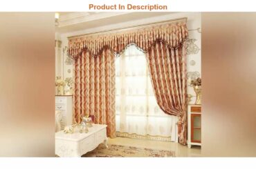 Review European Style Curtains For Living Dining Room Bedroom Luxury Golden Curtains Valance Curtai