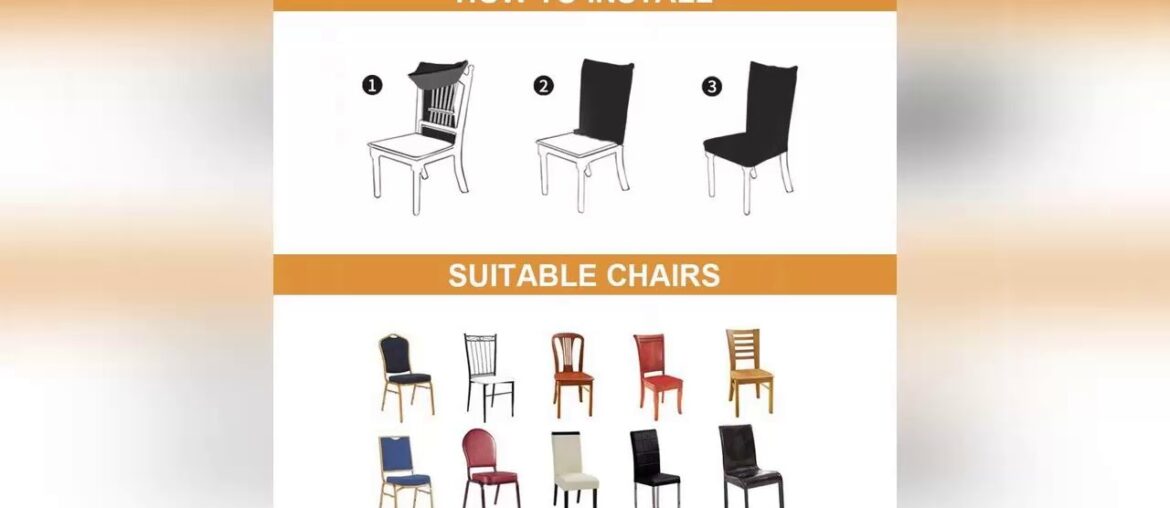 Review Printed Elastic Stretch Chair Cover Elastic Universal Size Dining Seat Chair Covers Slipcove