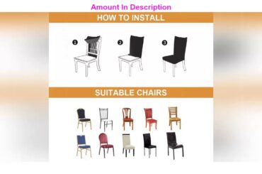 Review Printed Elastic Stretch Chair Cover Elastic Universal Size Dining Seat Chair Covers Slipcove