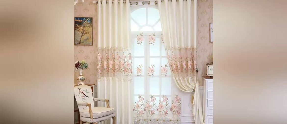 First Impression Curtains For Living Dining Room Bedroom New Style European Curtain Flower Yarn Jac