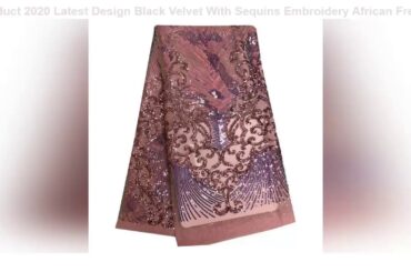 First Impression 2020 Latest Design Black Velvet With Sequins Embroidery African French Velvet Lace